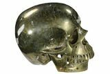 Realistic, Carved and Polished Pyrite Skull #116347-3